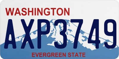 WA license plate AXP3749