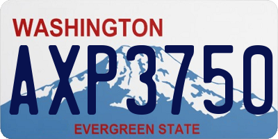 WA license plate AXP3750