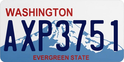 WA license plate AXP3751