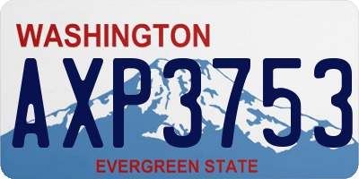WA license plate AXP3753