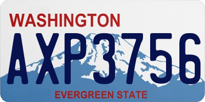 WA license plate AXP3756