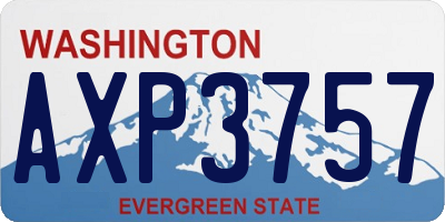 WA license plate AXP3757