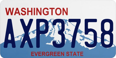 WA license plate AXP3758