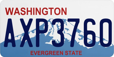 WA license plate AXP3760