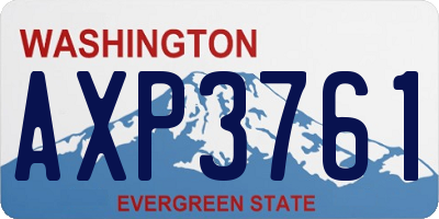 WA license plate AXP3761