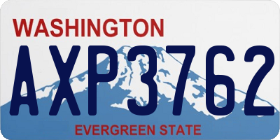 WA license plate AXP3762