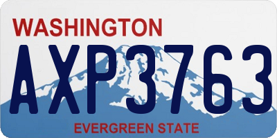 WA license plate AXP3763
