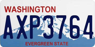 WA license plate AXP3764