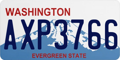 WA license plate AXP3766