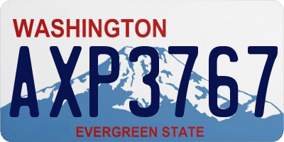 WA license plate AXP3767