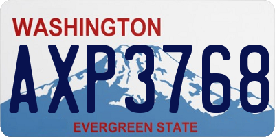 WA license plate AXP3768