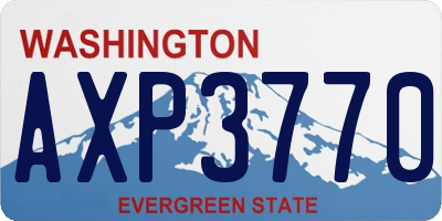 WA license plate AXP3770