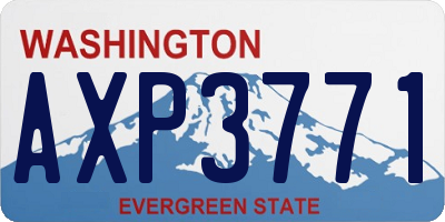 WA license plate AXP3771