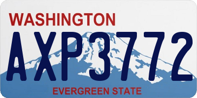 WA license plate AXP3772