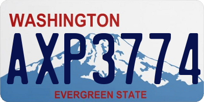 WA license plate AXP3774