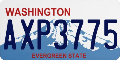 WA license plate AXP3775