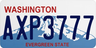 WA license plate AXP3777