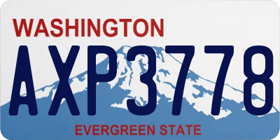 WA license plate AXP3778