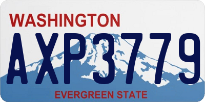 WA license plate AXP3779