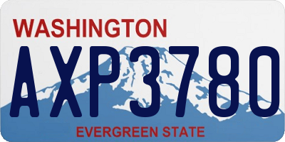 WA license plate AXP3780