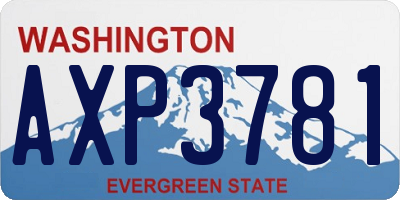 WA license plate AXP3781