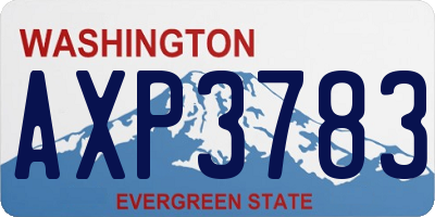 WA license plate AXP3783