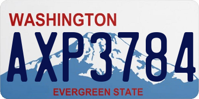 WA license plate AXP3784