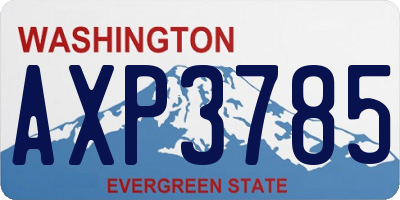 WA license plate AXP3785