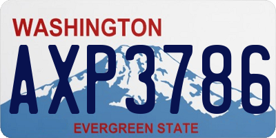 WA license plate AXP3786