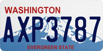 WA license plate AXP3787