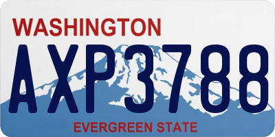 WA license plate AXP3788