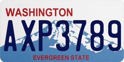 WA license plate AXP3789