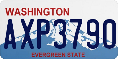 WA license plate AXP3790