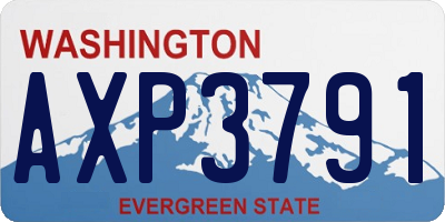 WA license plate AXP3791