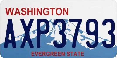WA license plate AXP3793