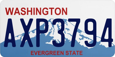 WA license plate AXP3794