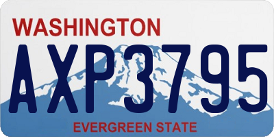 WA license plate AXP3795