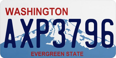 WA license plate AXP3796