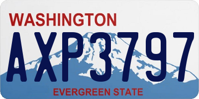 WA license plate AXP3797