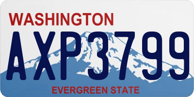 WA license plate AXP3799