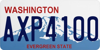 WA license plate AXP4100