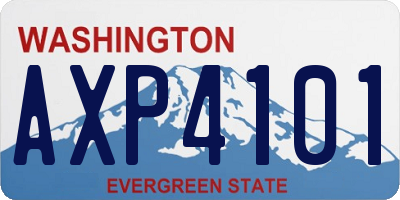 WA license plate AXP4101