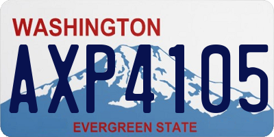 WA license plate AXP4105