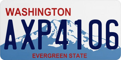 WA license plate AXP4106