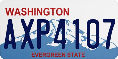 WA license plate AXP4107