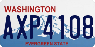 WA license plate AXP4108