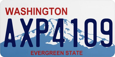 WA license plate AXP4109