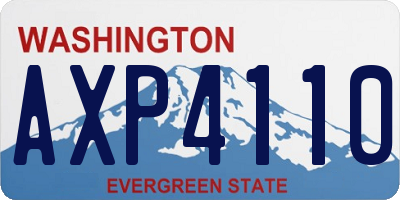 WA license plate AXP4110