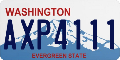WA license plate AXP4111