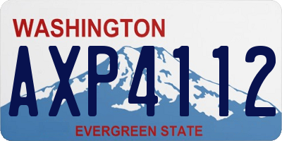 WA license plate AXP4112